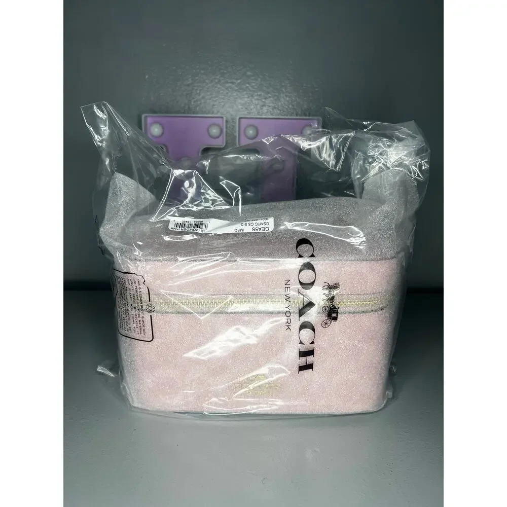 Coach Powder Pink Vanity Cosmetics Case